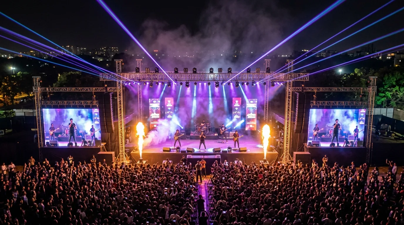 Outdoor festival crowd